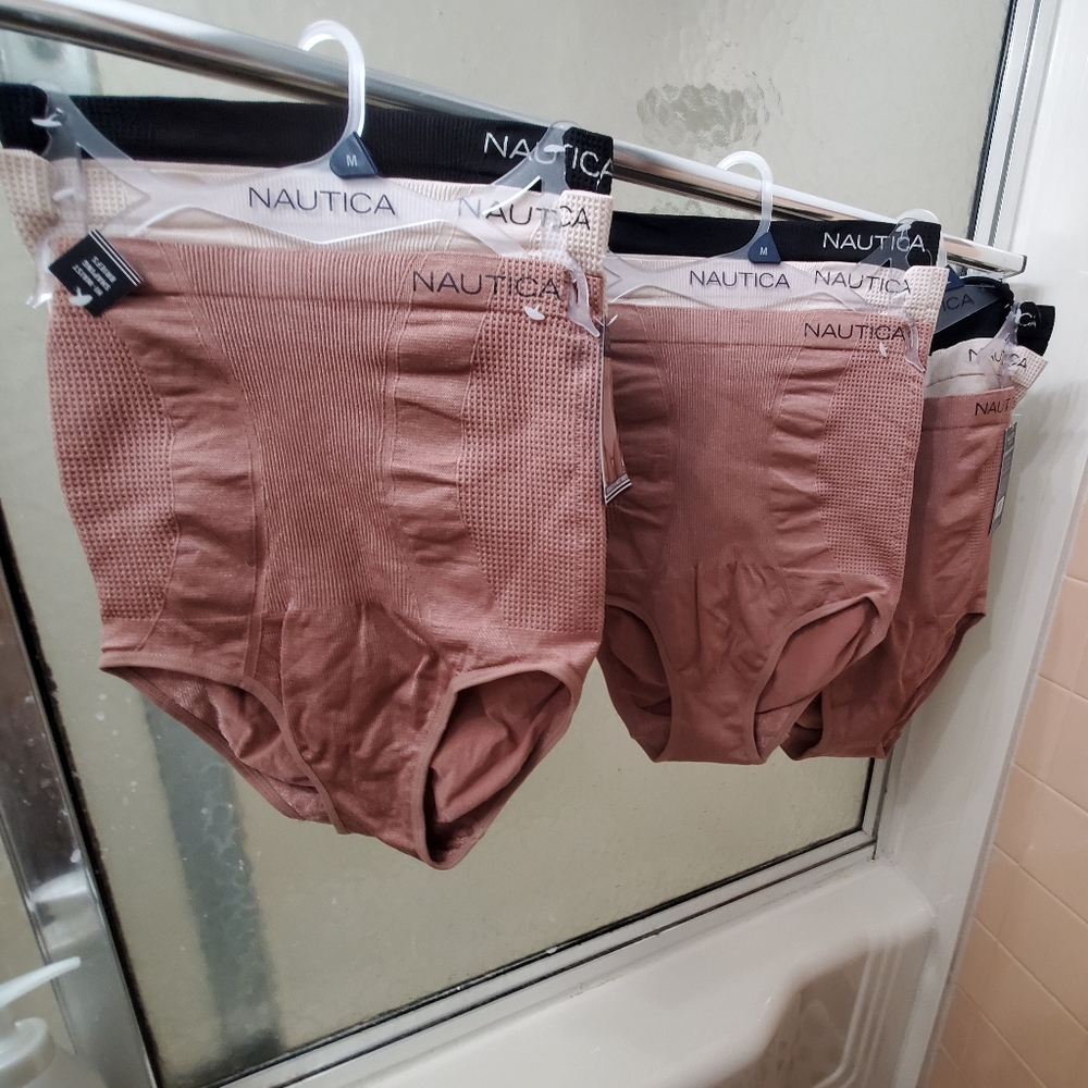 NWT Nautica Intimates 3PK Seamless Hi-WaistShapingBriefs; Sizes S, M, & L. $37
